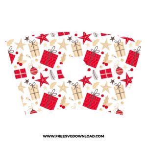 Christmas Gifts and Stars Starbucks Wrap