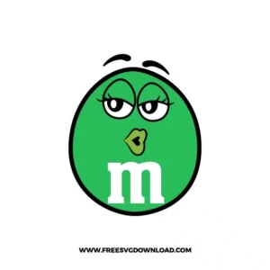 M&M's Face Green